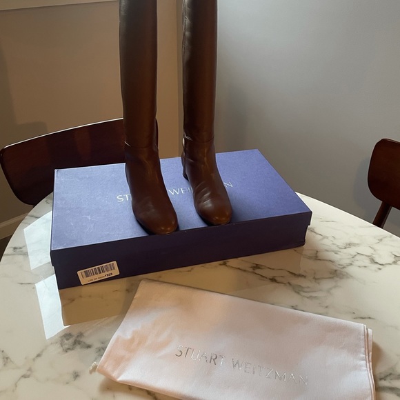 Rare Leather Stuart Weitzman Eloise 30 Leather Boot - 7 - Picture 2 of 4